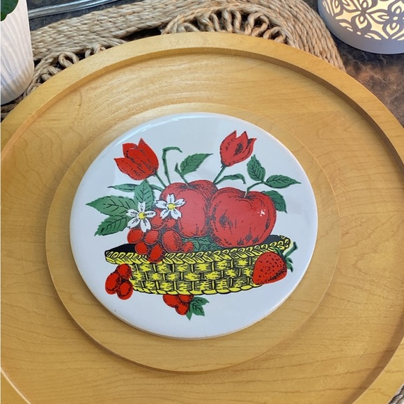 Round Vintage Charcuterie Board - Picture 1 of 4